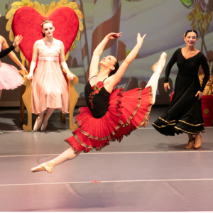 Chocolate lead's grand entrance from Gulf Coast Ballet Theater's Clara's New York City Christmas performance.